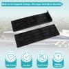 8PCS Boat Trailer Bunk Slides Pads and 2PCS Boat Trailer Slide Bunk Enders for Launching& Loading on/Off Easier, 3" x 10" Black Glides Slicks view 2