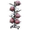 Bsetain Ball Storage Rack Organizer Double-Sided Ball Storage Rack for Home Office Store, Sports Equipment Organizer for Basketball/Football/Badminton Racket, Holds 8 Balls view 1