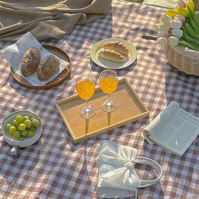 RUIBOLU Extra Large Picnic Blanket Beach Blankets, 80''x60'' Picnic Mat Waterproof Sand Proof Foldable Portable for Outdoor Camping Hiking Travel Grass Park Music Festival Lawn Mats (Brown)