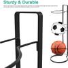 Katzowen Sports Ball Storage Rack Basketball Storage Rack, 3 Tier Standing Ball Storage Holder, Freestanding Garage Sport Equipment Organizer, Indoor Removable Vertical Display Stand view 4