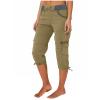 Womens Cargo Capris Hiking Pants Lightweight Quick Dry Outdoor Athletic Capri Summer Casual Bermuda Shorts w Pockets A1#Yellow view 2