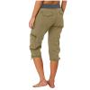 Womens Cargo Capris Hiking Pants Lightweight Quick Dry Outdoor Athletic Capri Summer Casual Bermuda Shorts w Pockets A1#Yellow view 4