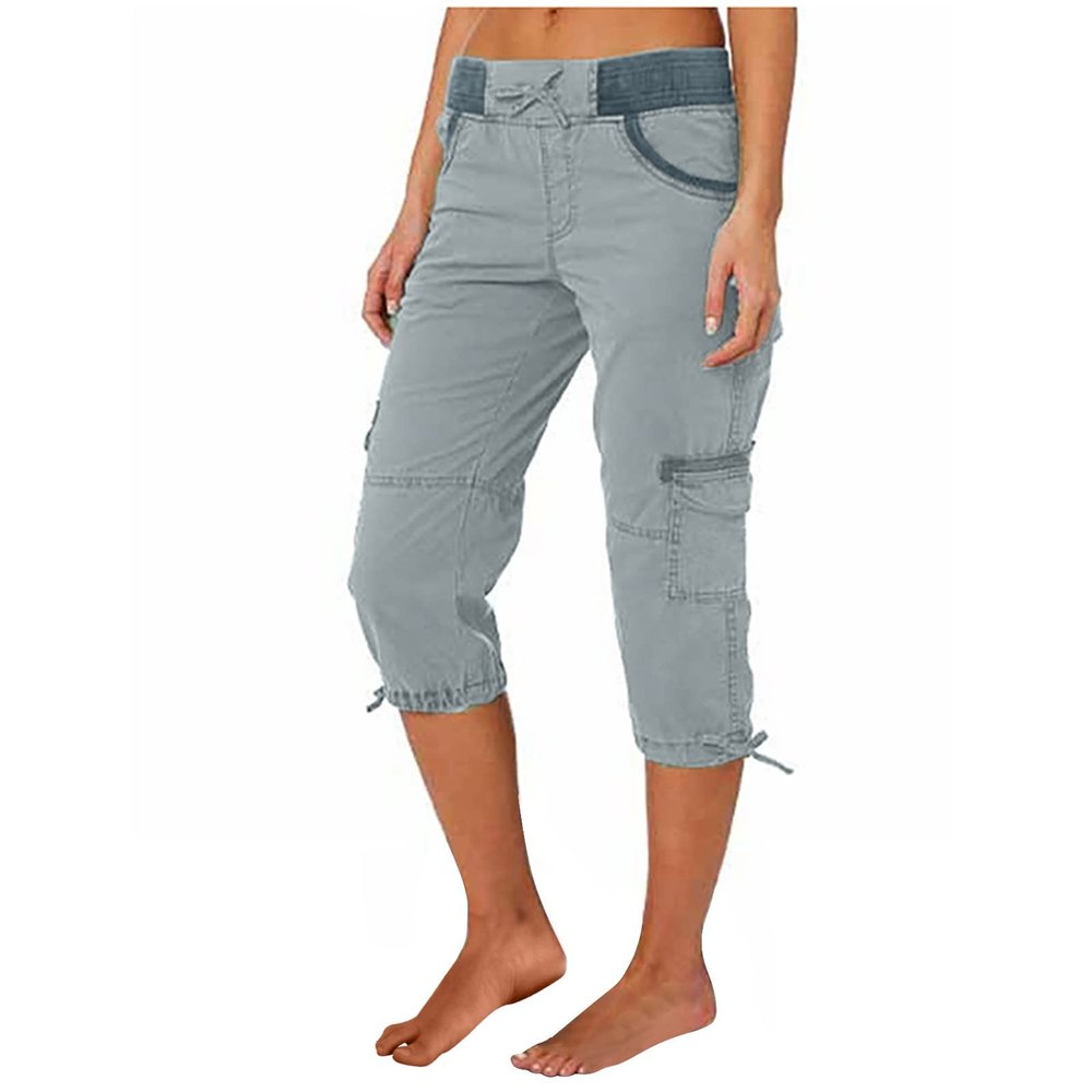 Womens Cargo Capris Hiking Pants Lightweight Quick Dry Outdoor Athletic Capri Summer Casual Bermuda Shorts w Pockets