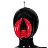 EXLATEX Latex Hood Inflatable Mask with Mouth Sheath Full Face Inflation Lips Dolly Hood Zipped Latex Mask (L, Custom Color) view 1