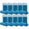immoono 10 Pack Cooling Towels Bulk Microfiber Ice Towel Quick Dry Breathable Chilly Sweat Towel Stay Cool Towel for Neck Face Yoga Gym Workout Running Pilates Beach with Carabin Bag, 40x12'', Blue view 1