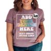 Custom T-Shirt Add Your Own Text Design Personalized Design Your Own T-Shirt Front Back Side Add Your Photo T-Shirt view 1