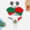 Adugen Origei Bikini Sets Mexican Flag Women's Swimwear Cute Bathing Suit Ruched High Cut Swimsuit Summer XS view 3