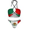 Adugen Origei Bikini Sets Mexican Flag Women's Swimwear Cute Bathing Suit Ruched High Cut Swimsuit Summer XS view 4