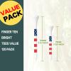 FINGER TEN Golf Tees Wood 3 1/4 2 3/4 Inch Value 50/120 Count, Durable Tees with Bright Colored Stripes for Consistent Height, 70mm 83mm Long Tees Ideal for Golfers (USA Flag, 3 1/4 Inch(120 Pack)) view 2