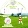 FINGER TEN Golf Tees Wood 3 1/4 2 3/4 Inch Value 50/120 Count, Durable Tees with Bright Colored Stripes for Consistent Height, 70mm 83mm Long Tees Ideal for Golfers (USA Flag, 3 1/4 Inch(120 Pack)) view 3
