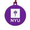 GRAPHICS & MORE New York University Primary Logo Aluminum Holiday Christmas Tree Ornament - 3.0" (7.6 cm) x 3.37" (8.6 cm) view 1