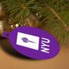 GRAPHICS & MORE New York University Primary Logo Aluminum Holiday Christmas Tree Ornament - 3.0" (7.6 cm) x 3.37" (8.6 cm) view 4