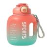 ECHEFS 1.7L large capacity outdoor fitness water bottle with time Mark and straw plastic sports kettle view 1