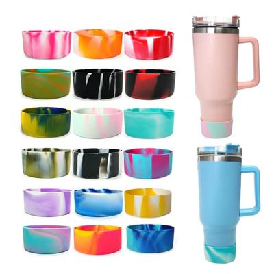 18 PCS Silicone Water Bottle Boot, Anti-slip and Anti-collision Bottom Cover 12oz-40oz, Colorful Cup Accessories Perfect Bottom Protector. (Large)