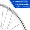 RCG, SW20-700, Wheel, Front, 700C / 622, Holes: 36, Bolt-on, 100mm, Rim view 3