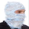 ROXUN Distressed Ski Mask Balaclava, Yeat Shiesty Fluffy Knitted Full Face Mask for Men/Women Light Blue Mixed view 1
