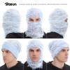 ROXUN Distressed Ski Mask Balaclava, Yeat Shiesty Fluffy Knitted Full Face Mask for Men/Women Light Blue Mixed view 2