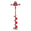 Eskimo E40 8-Inch Electric Ice Auger, Full Power 40V Lithium, Steel Bit, Lightweight Powerhead, Turbo Cutting System Multi-Edge Blades, Red, 45750