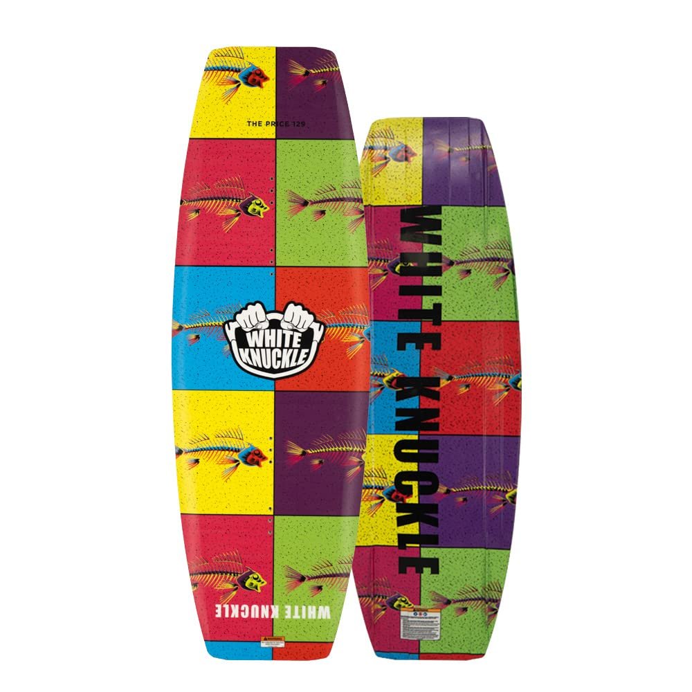 White Knuckle The Price 129cm Wakeboard - Beginner-Intermediate Level with Molded-in Fins