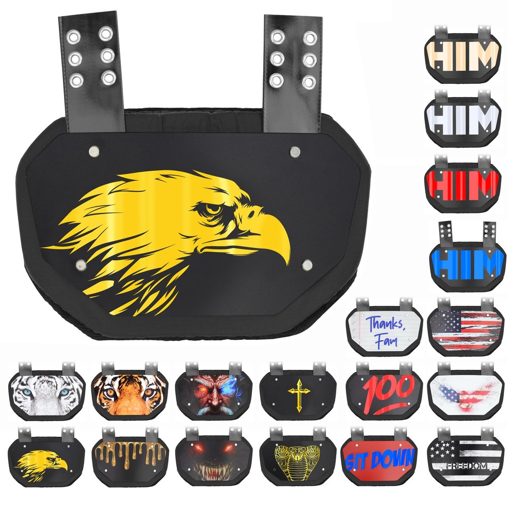 Sports Unlimited Football Backplate for Shoulder Pads - Universal Fit Back Plate - Adult & Youth Back Plate for Football