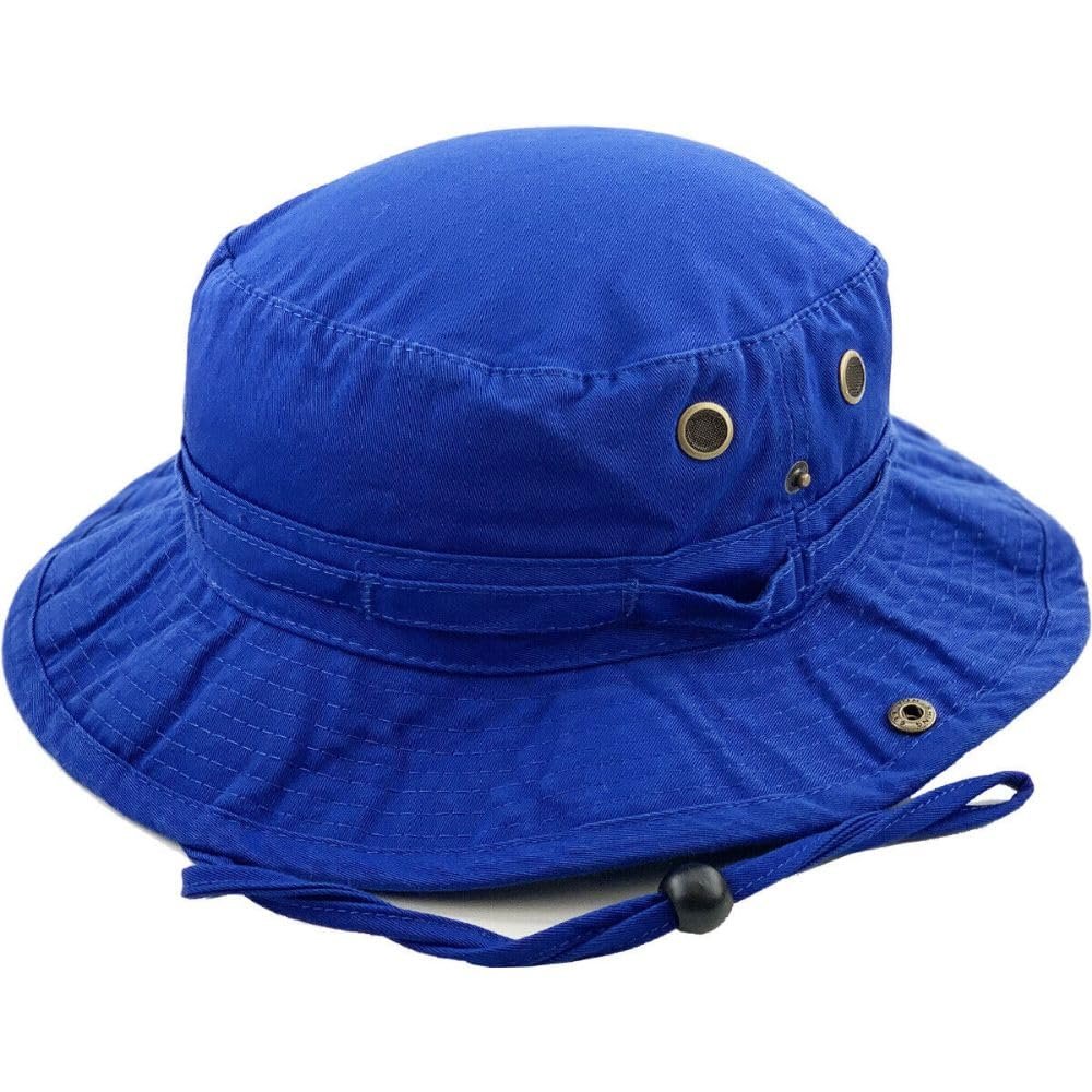 1 Pcs of Bucket Hat Boonie Basic Hunting Fishing Outdoor Summer Cap Unisex (Large/X-Large) (Royal Blue)