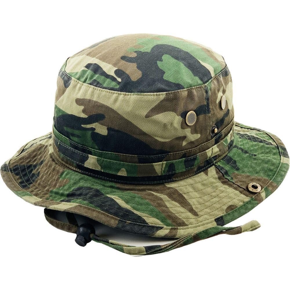 1 Pcs of Bucket Hat Boonie Basic Hunting Fishing Outdoor Summer Cap Unisex (Large/X-Large) (Camo)