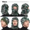 ROXUN Distressed Ski Mask Balaclava, Yeat Shiesty Fluffy Knitted Full Face Mask for Men/Women Green Mixed view 2