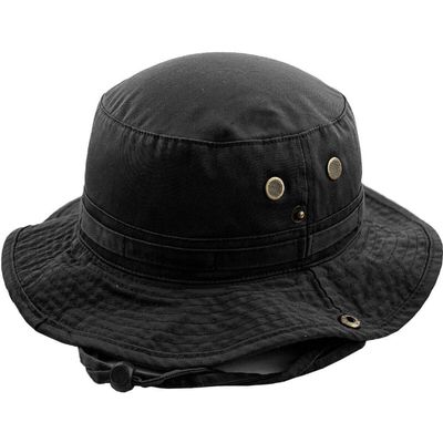1 Pcs of Bucket Hat Boonie Basic Hunting Fishing Outdoor Summer Cap Unisex (Large/X-Large) (Black)