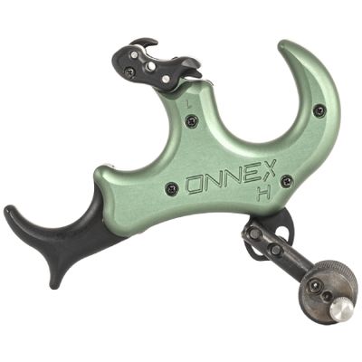 Stan OnneX Hinge Archery Release Micro-Adjustable Hinge with Draw Control, Click Options, and Modular Fit for 3 or 4 Fingers, Sage, XL