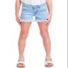 YMI Jeans Girls Mid-Rise Denim Shorts with Lace Trimmed Hem, Light Blue, 10 view 1