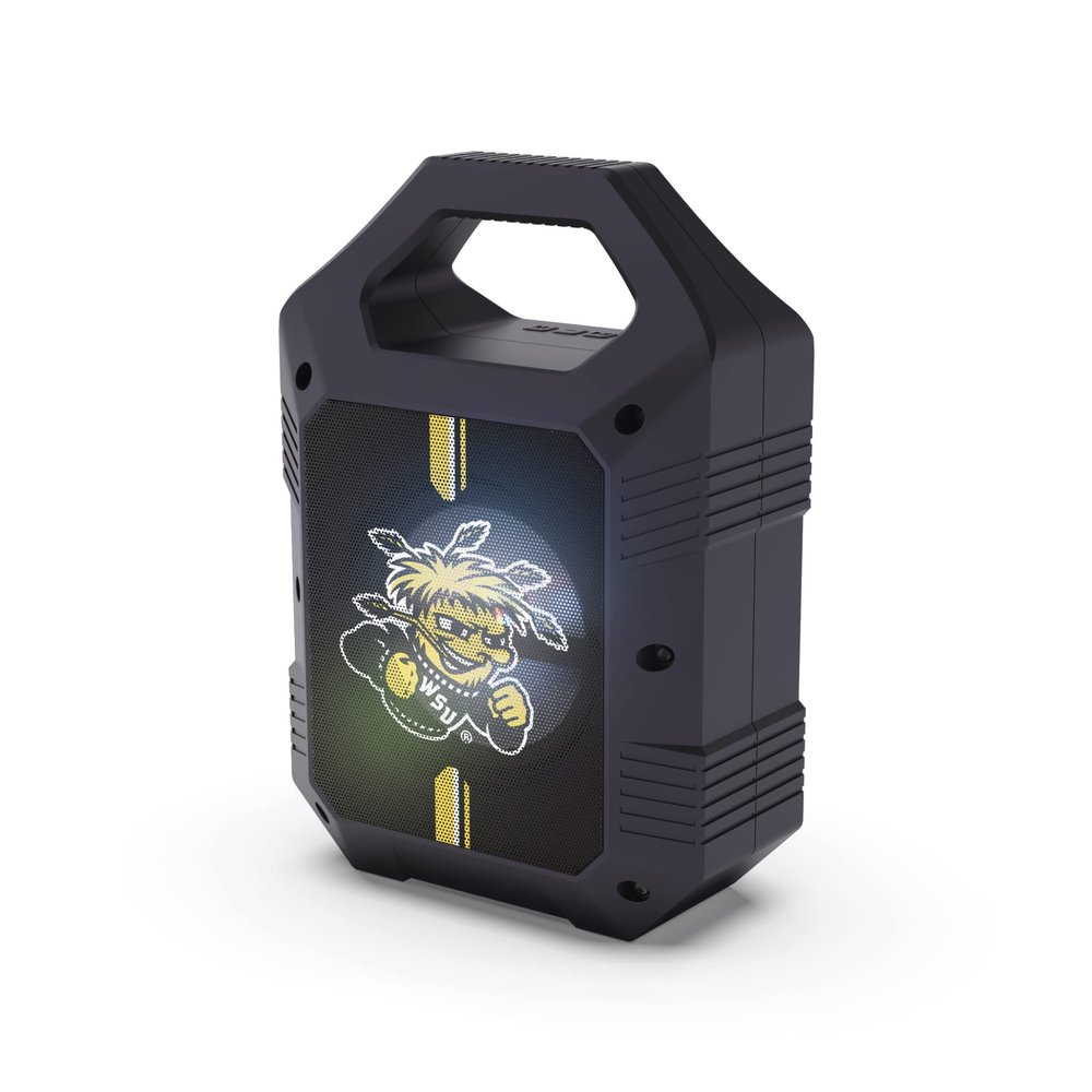 SOAR NCAA ShockBox XL LED Wireless Bluetooth Speaker, Wichita State Shockers