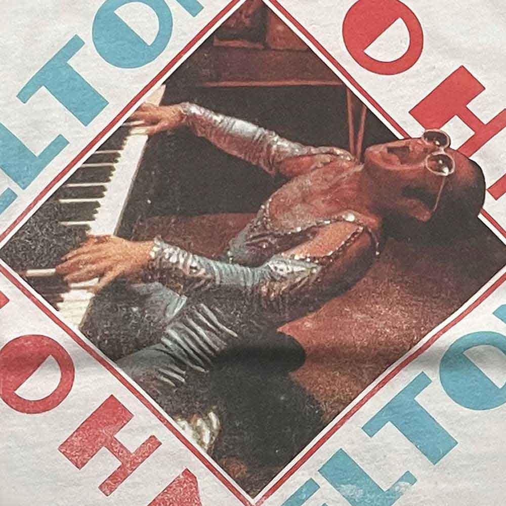 Elton John Unisex Adult Ringed T-Shirt (M) (White)