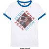 Elton John Unisex Adult Ringed T-Shirt (M) (White) view 3