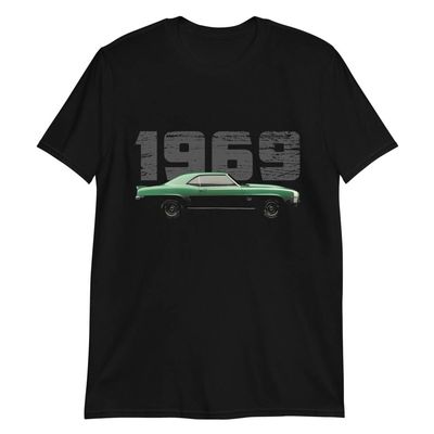 1969 Camaro SS Green Muscle Car Collector Classic Cars T-Shirt