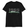 1969 Camaro SS Green Muscle Car Collector Classic Cars T-Shirt view 1
