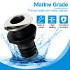 Boat Thru-Hull Fitting Drain for 1-1/8" I.D. Hose - Marine-Grade Plumbing Connector for Bilge Pump, Livewell, and Drain Lines view 3