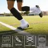 Spats Football Cleat Covers,Youth Cleat Covers Football Keeps Dirt/Turf Debri Out,Bike Cleat Covers,Cleat Sleeves For Football Soccer Lacrosse Kids Teenagers Youths Adults.Cleat Cover (White, Medium) view 2