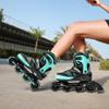 2PM SPORTS Kids Adjustable Inline Skates Ages 4-12, Youth Inlie Skates for Girls Boys 5-8 8-12 with Full Light Up Wheels, Beginner Women Men Adult Skates - Mint Medium view 4