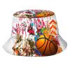 Fashion Basketball Bucket Hat for Women Men Summer Travel Sun Beach Bucket Cap Unisex Outdoor Fisherman Hat view 1