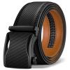 BULLIANT Mens Ratchet Belt,Leather Adjustable Slide Belt For Gift Mens Dress Casual 1 3/8",Size Adjustable(Black,38"-44" Waist Adjustable) view 1