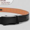 BULLIANT Mens Ratchet Belt,Leather Adjustable Slide Belt For Gift Mens Dress Casual 1 3/8",Size Adjustable(Black,38"-44" Waist Adjustable) view 2