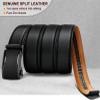 BULLIANT Mens Ratchet Belt,Leather Adjustable Slide Belt For Gift Mens Dress Casual 1 3/8",Size Adjustable(Black,38"-44" Waist Adjustable) view 3