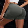 OVESPORT 3 Piece Workout Shorts for Women Seamless Scrunch Butt Lifting High Waisted Yoga Gym Booty Running Short Pants view 3