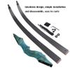 60 Inch Black Hunter Original Recurve Bow 20-60lbs Traditional Wood Longbow Right and Left Handed American Hunting Longbow for Outdoor Hunting Shooting (40 Lbs, Blue/Left Handed) view 3