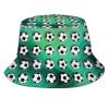 Fashion Soccer Bucket Hat Wide Brim Sun Protection Hat Packable Boonie Hats Fishing Hiking Outdoor Hats for Women Men view 1