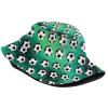 Fashion Soccer Bucket Hat Wide Brim Sun Protection Hat Packable Boonie Hats Fishing Hiking Outdoor Hats for Women Men view 2