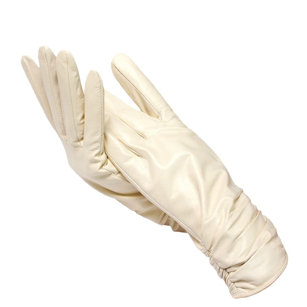 Women's Classic Stretch Leather Touch Screen Gloves, Fleece Lined Women's Gloves