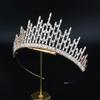 QXMYOO Luxury Crystal CZ Cubic Wedding Tiara Tall Pageant Quinceanera Queen Crown for Women Bride Prom Birthday Costume Bridal Hair Accessories Jewelry (Gold) view 4