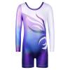 BAOHULU Leotard for Girls Gymnastics Toddler Tank Biketards Shorts Shiny Sequin Kids Dancewear B301_WhitePurple_160 view 1