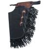 Leather Western Chinks for Men Women Kids Floral Handmade Tooled Bull Trail Riding Black S M L XL (Kids) view 1